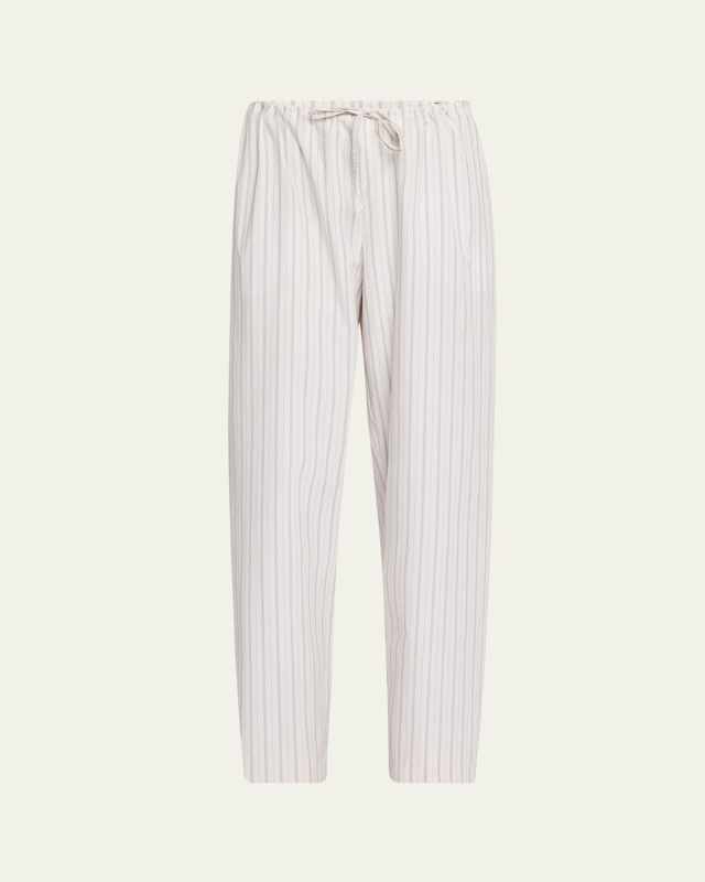 Hypnosta Striped Straight-Leg Drawstring Pants